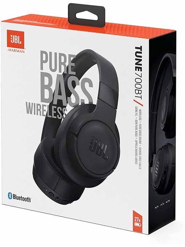 JBL TUNE 700BT Wireless OverEar Headphones Black T700BTBLK JBL T700BTBLK TUNE 700BT